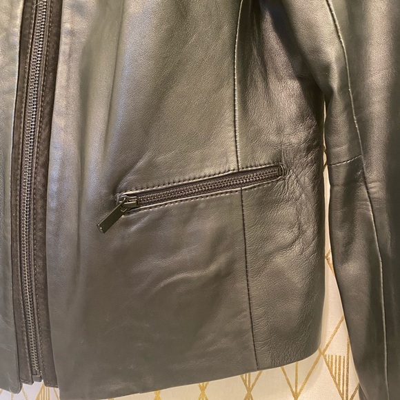 Halogen Colorless Leather Jacket - Picture 2 of 4